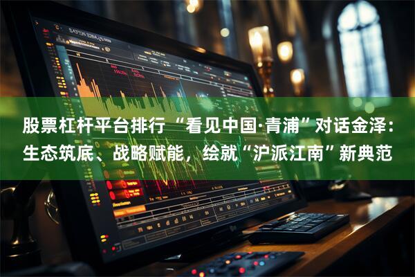 股票杠杆平台排行 “看见中国·青浦”对话金泽：生态筑底、战略赋能，绘就“沪派江南”新典范