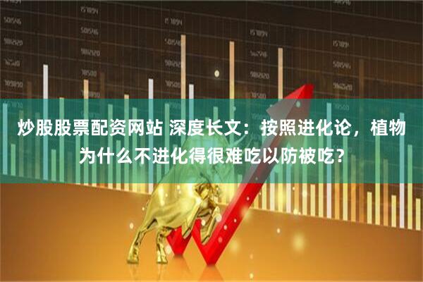 炒股股票配资网站 深度长文：按照进化论，植物为什么不进化得很难吃以防被吃？